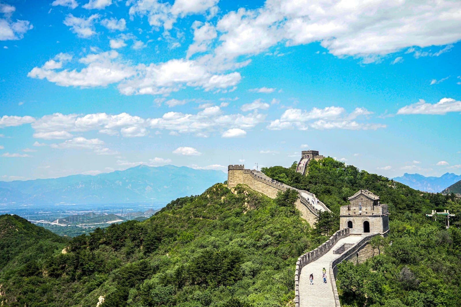 Great Wall of China — a stone wall on a hill