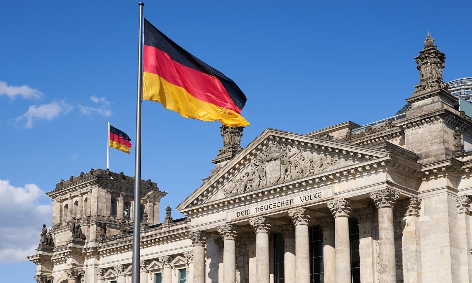 Greiz — a german flag flying in front of a building