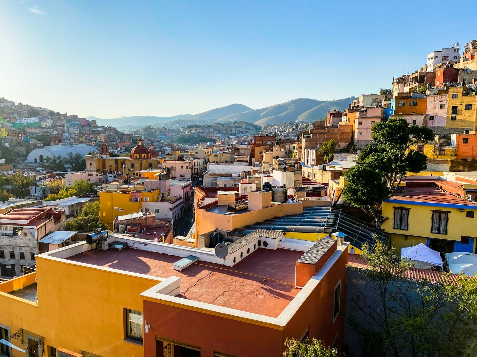 Guanajuato — a view of a city with mountains in the background