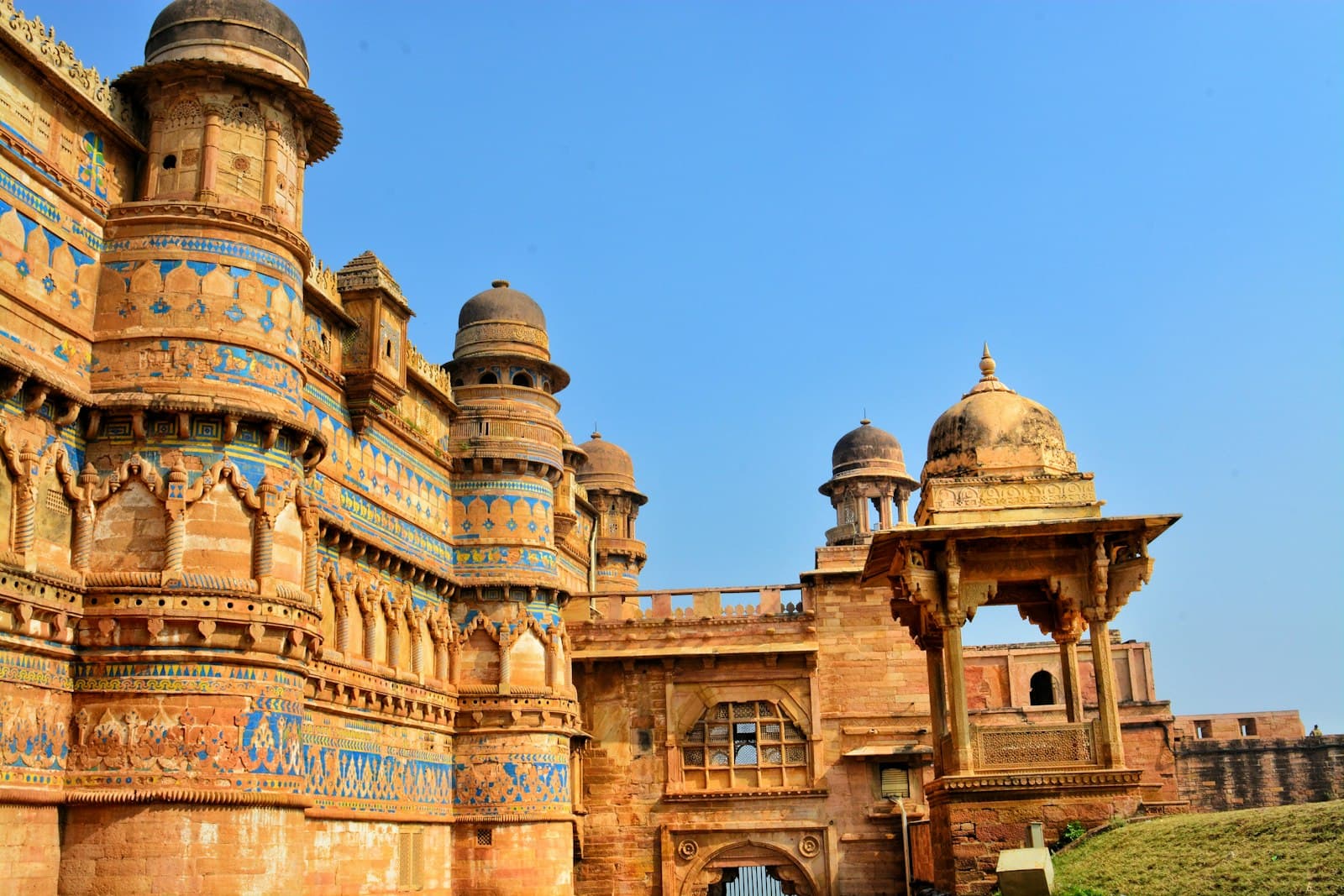 Gwalior — a large building with many towers on top of it
