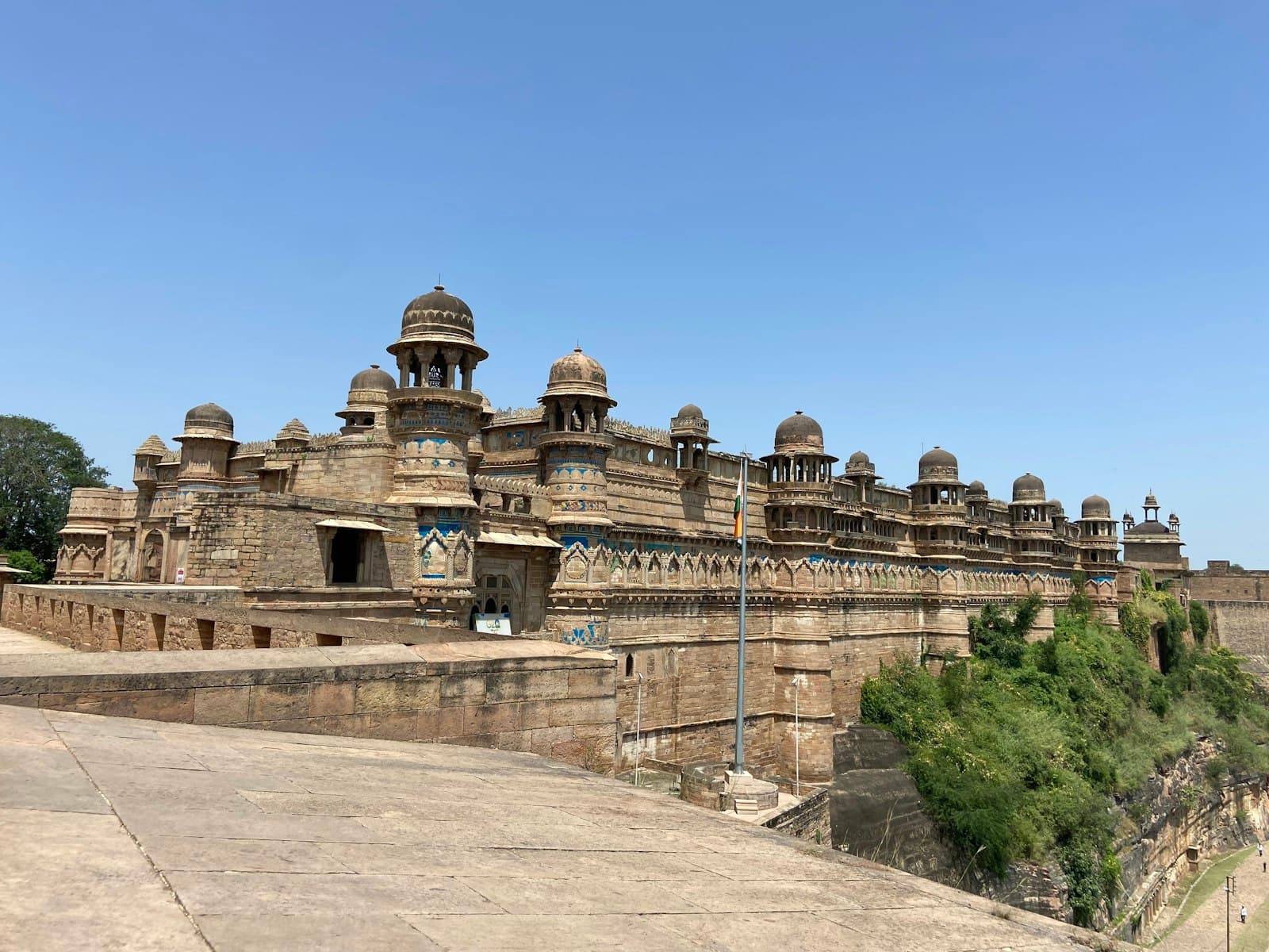 Gwalior — a large building with a clock on the side of it