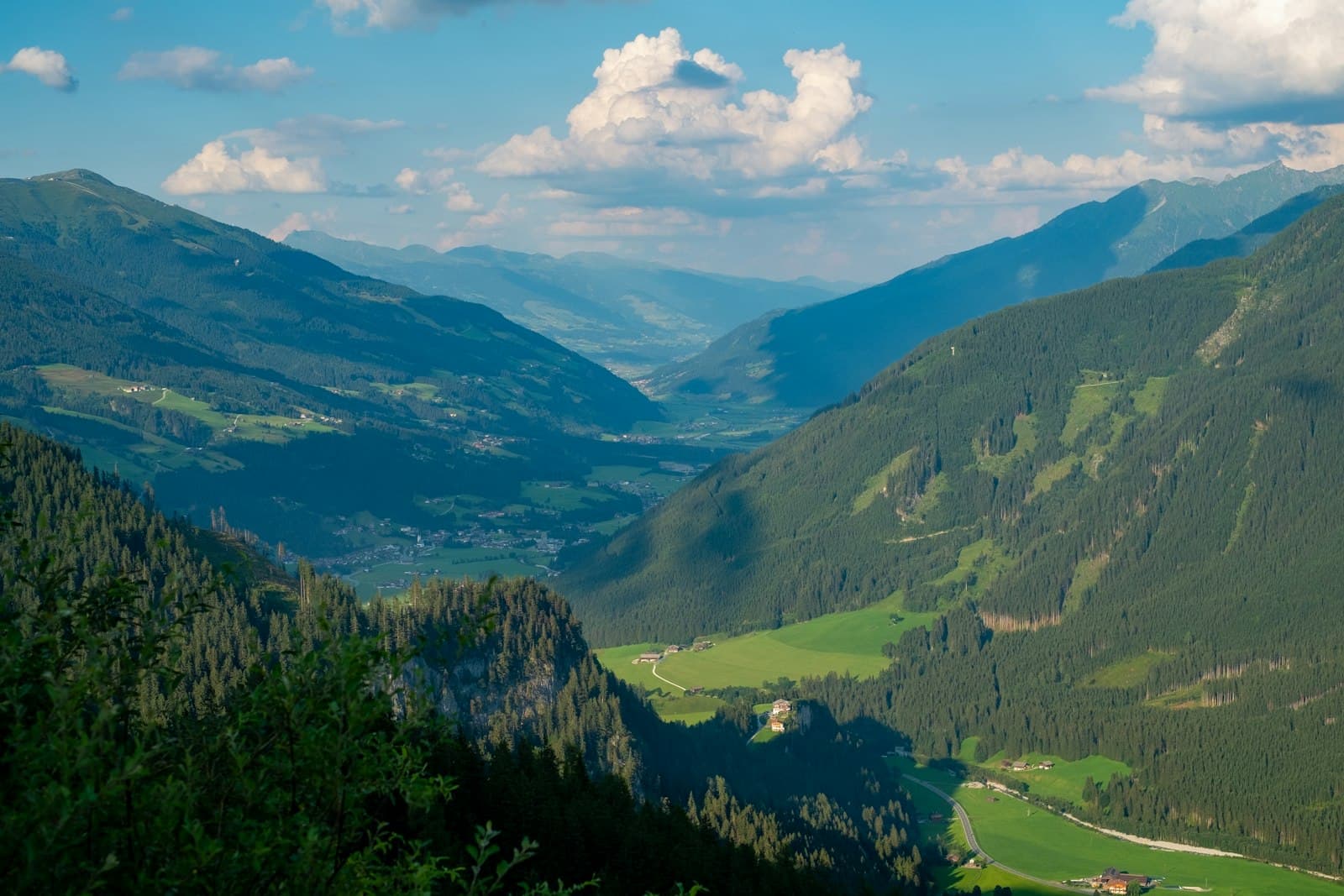 Hall in Tirol — a view of a valley in the mountains