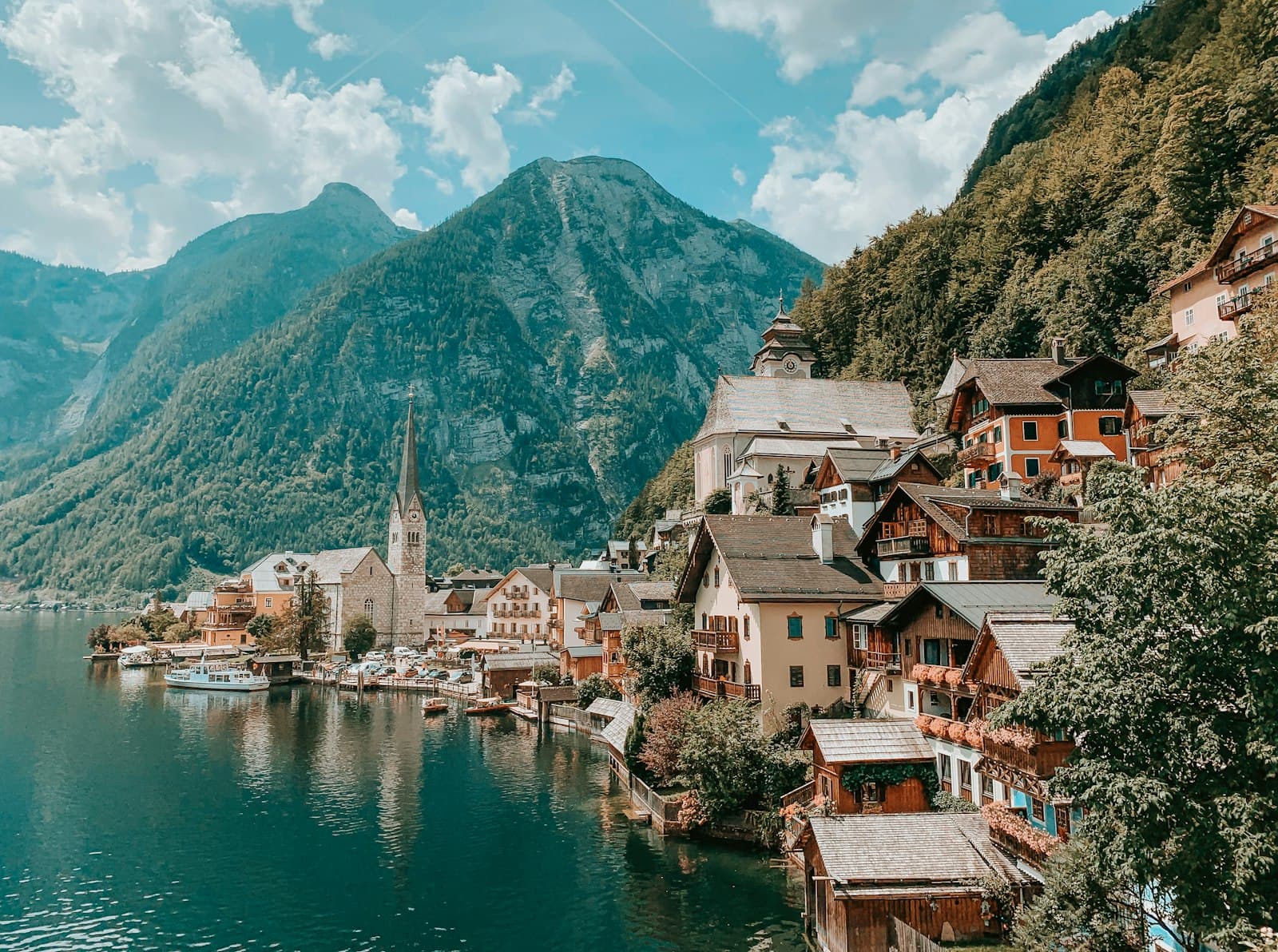 Hallstatt — houses near body of water and mountain during daytime