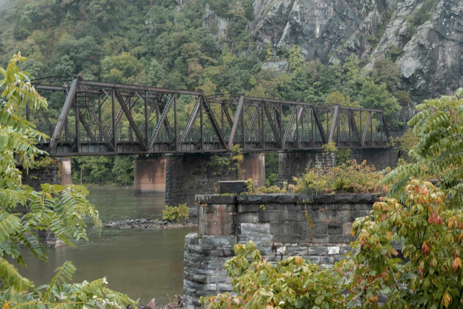 Harpers Ferry — a bridge over a river