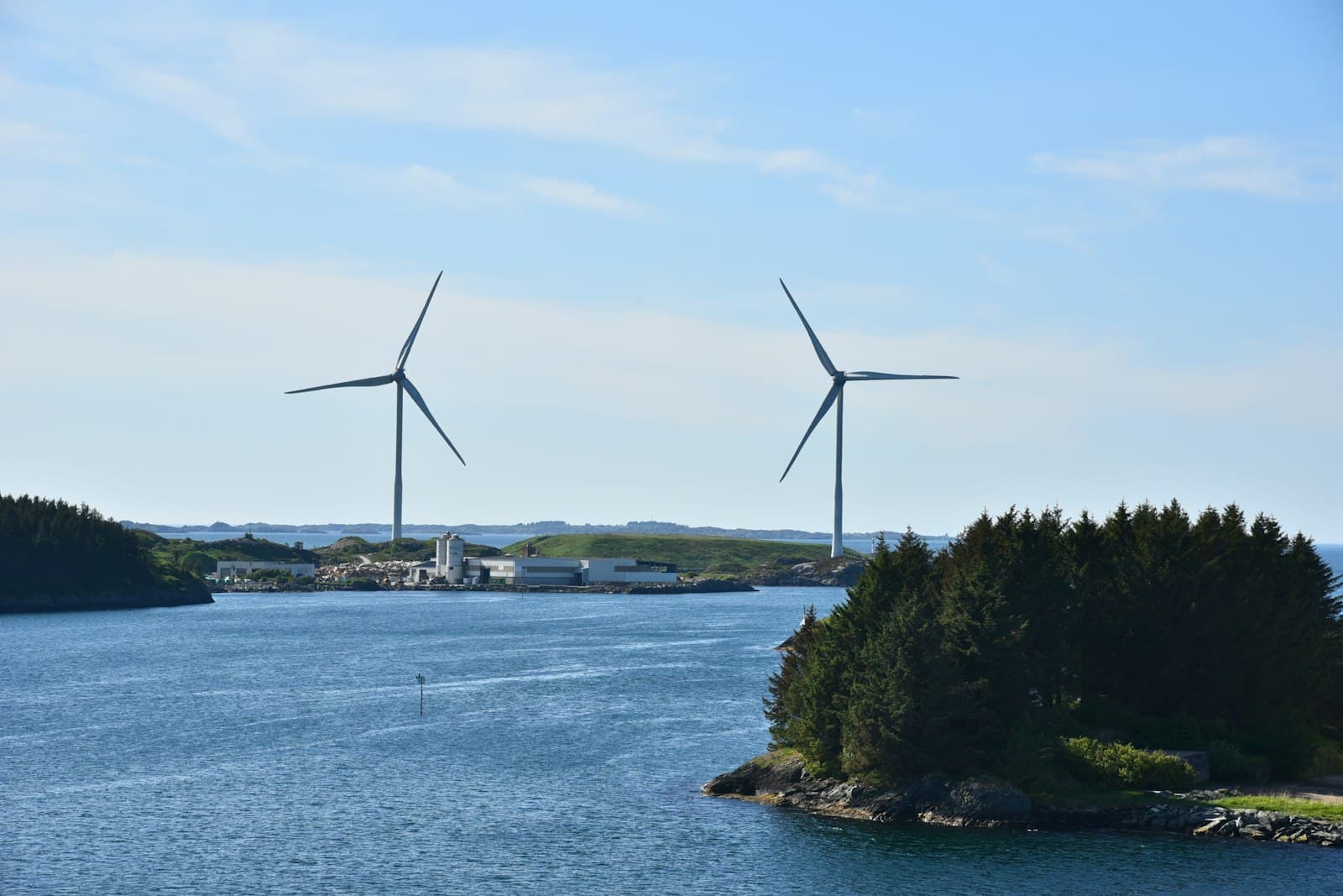 Haugesund — A couple of windmills that are in the water
