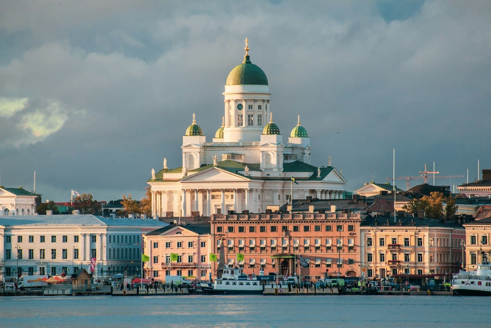 Helsinki — white concrete mosque near body of water