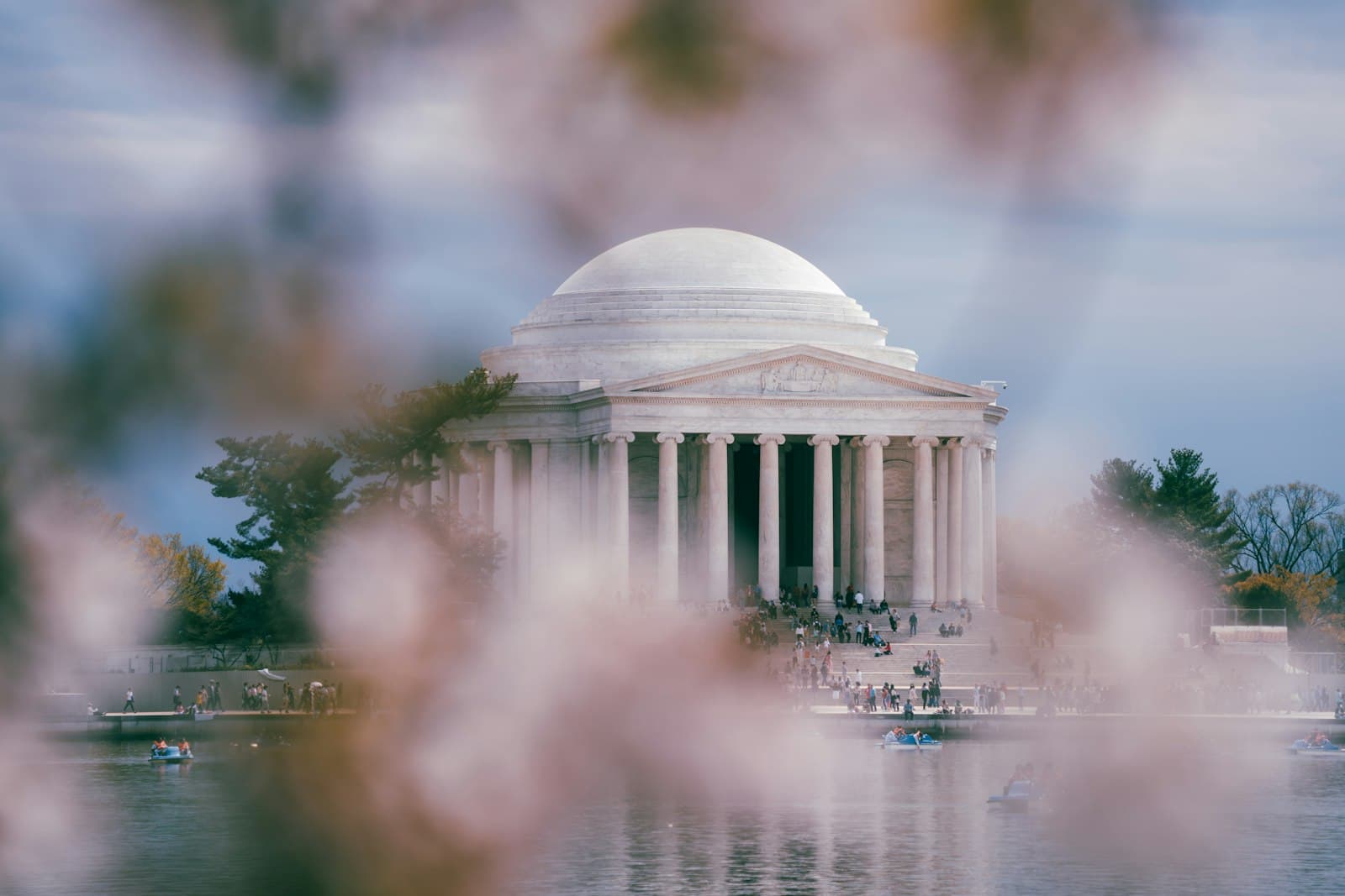 Jefferson — a view of the jefferson memorial from across the water
