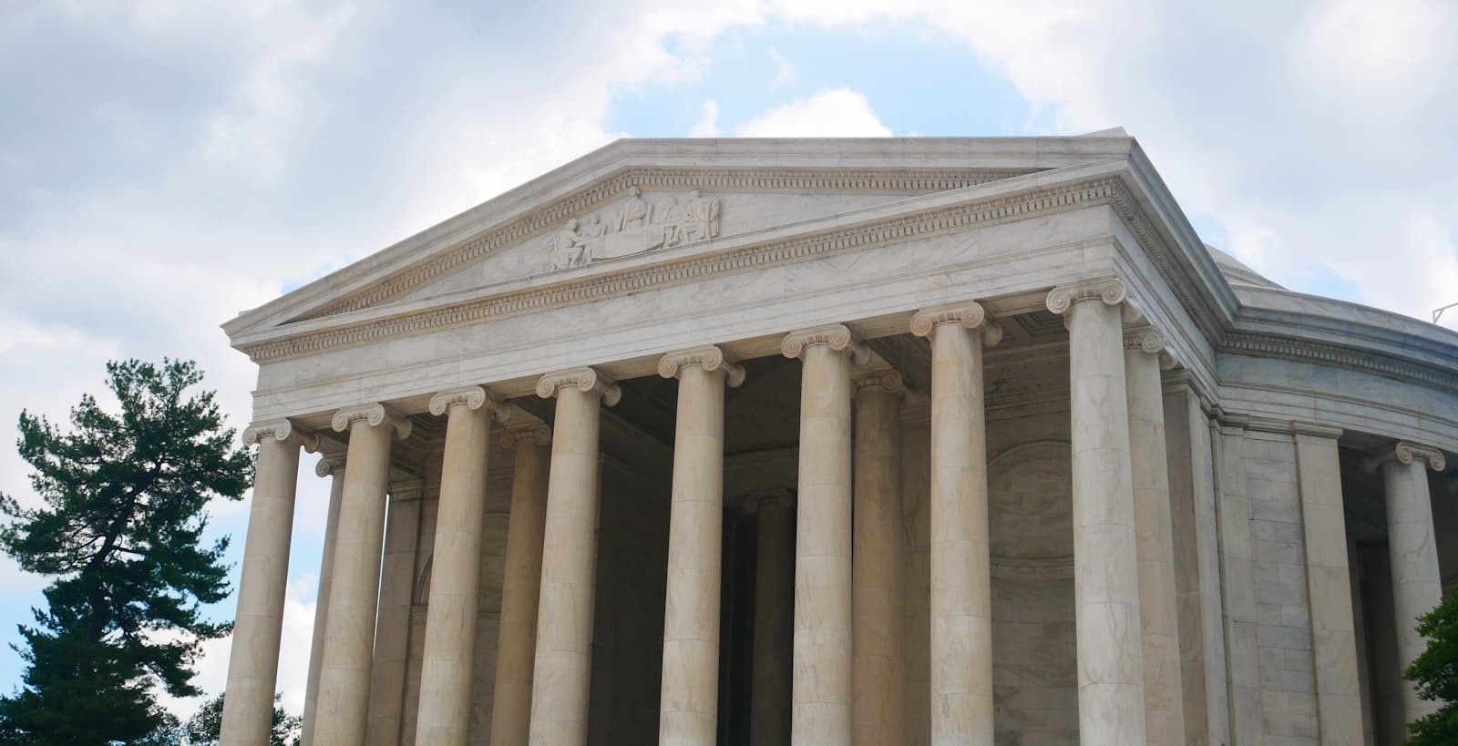 Jefferson — White marble building with columns and pediment