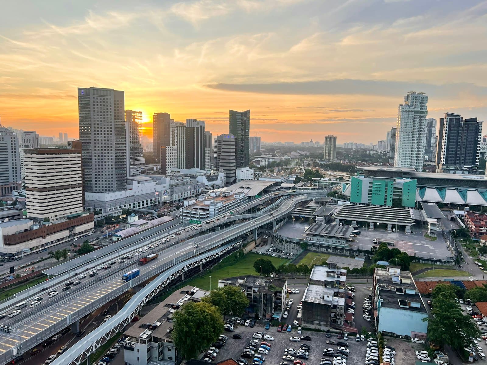 Johor Bahru — a city with a lot of tall buildings and lots of traffic