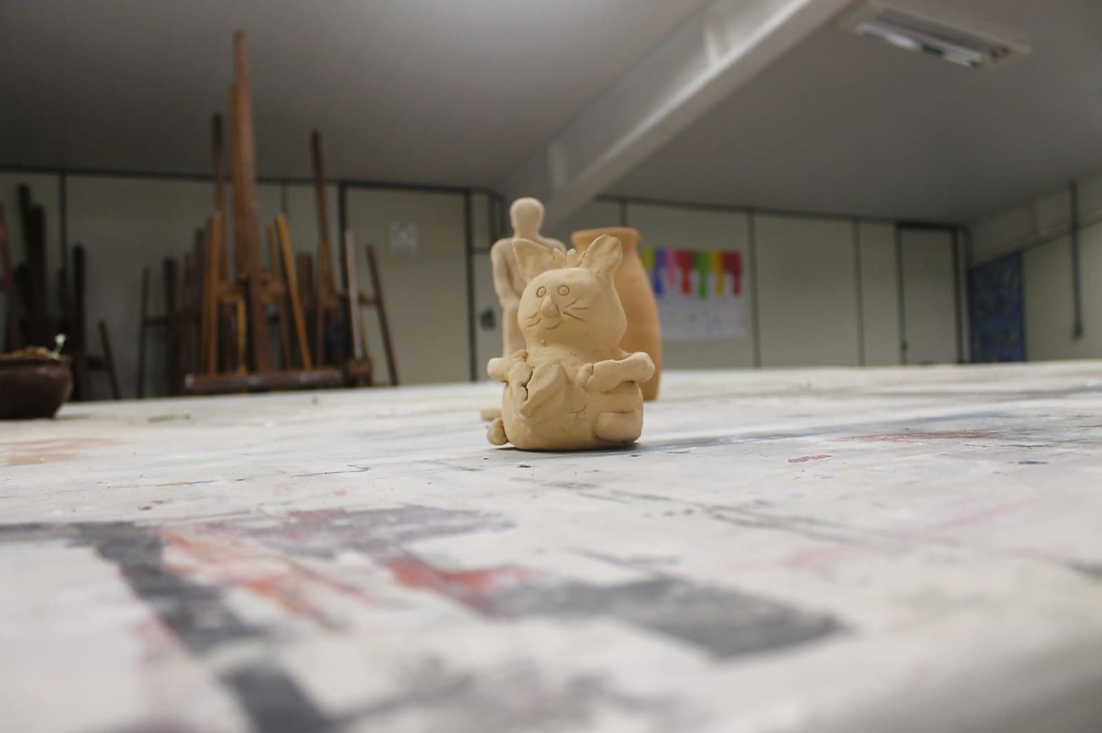 Joinville — brown cat clay figurine