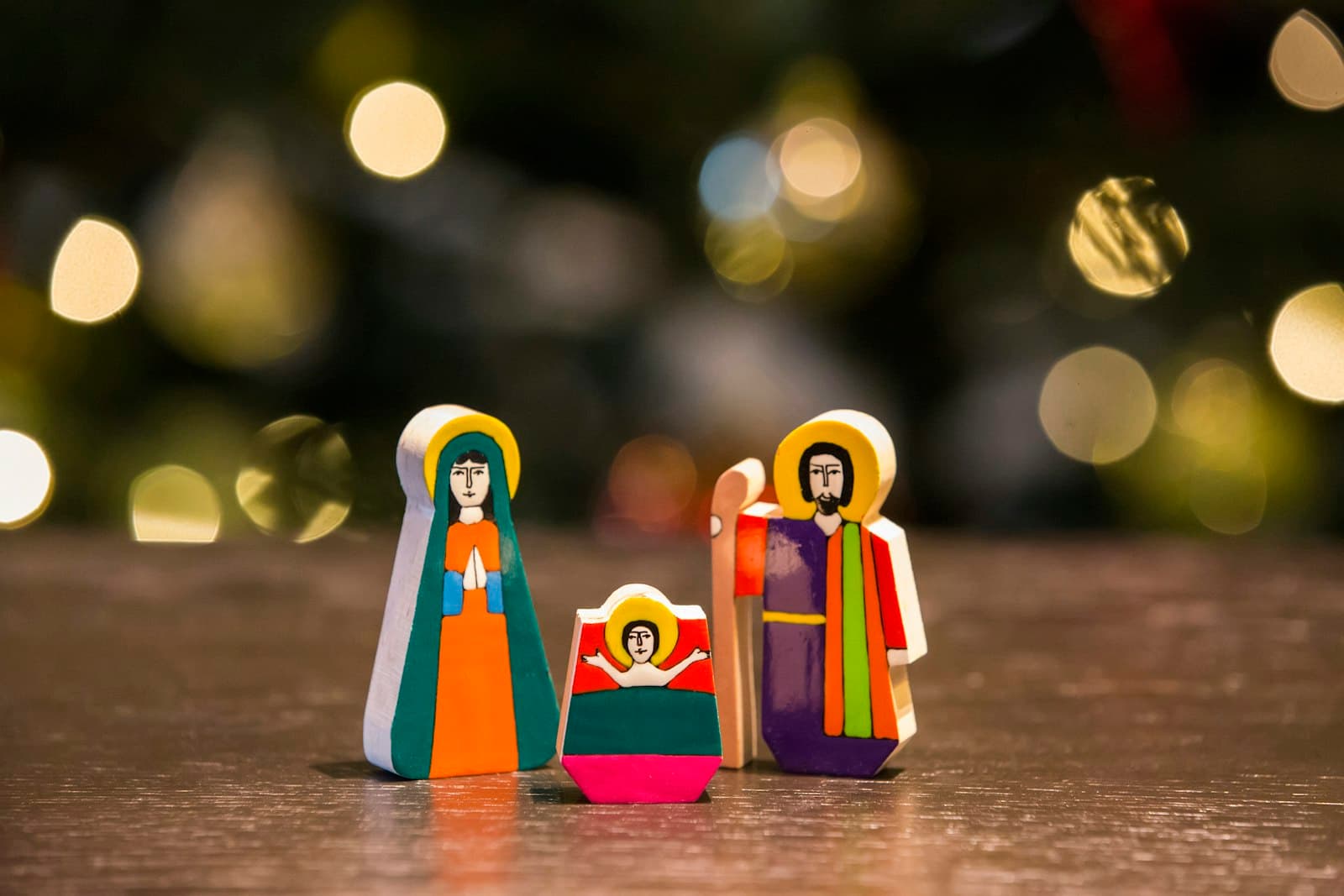 Joseph — The Nativity figurine on table