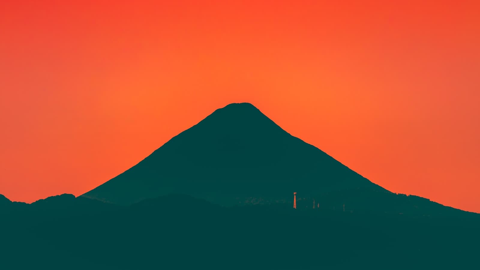 Kagoshima — silhouette of mountain during sunset