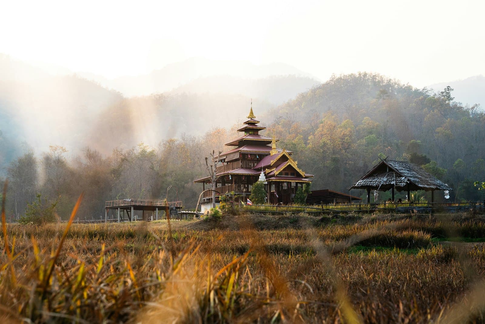 Kamphaeng Phet — A field with a building in the middle of it