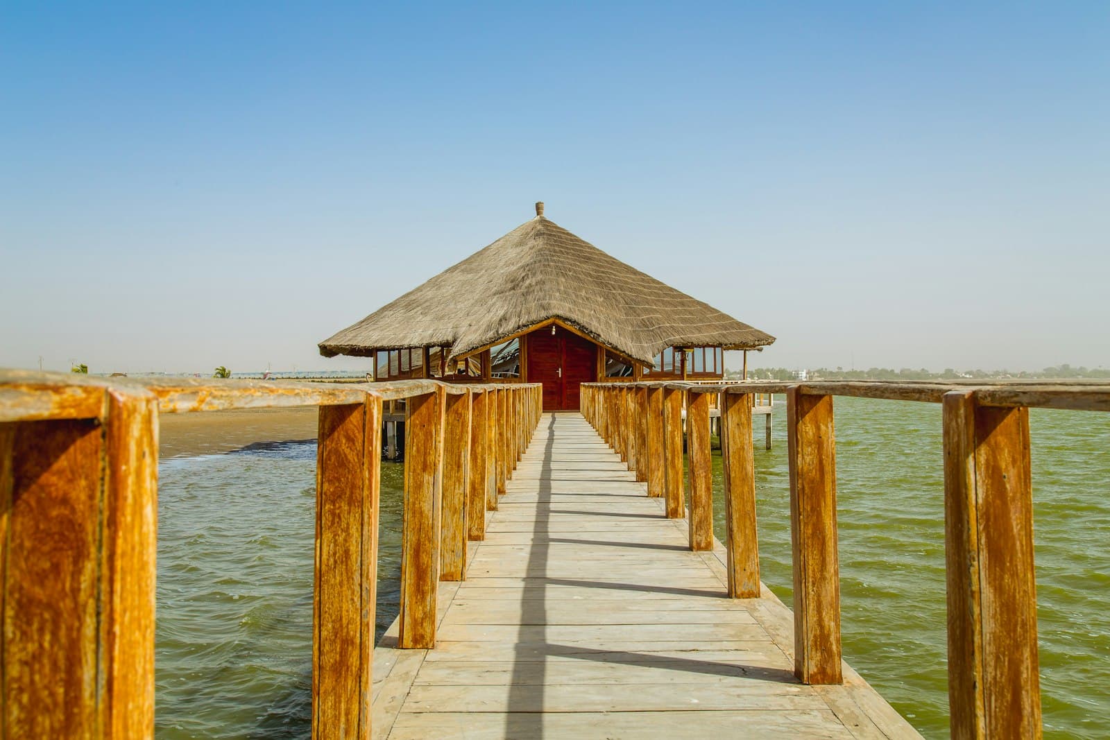 Kaolack — sea dock through nipa hut