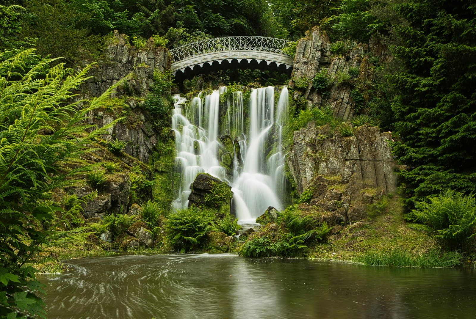 Kassel — a bridge over a waterfall