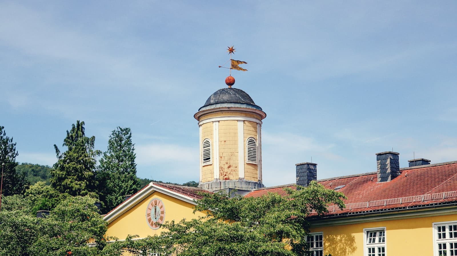 Kassel — a building with a tower and a clock on it