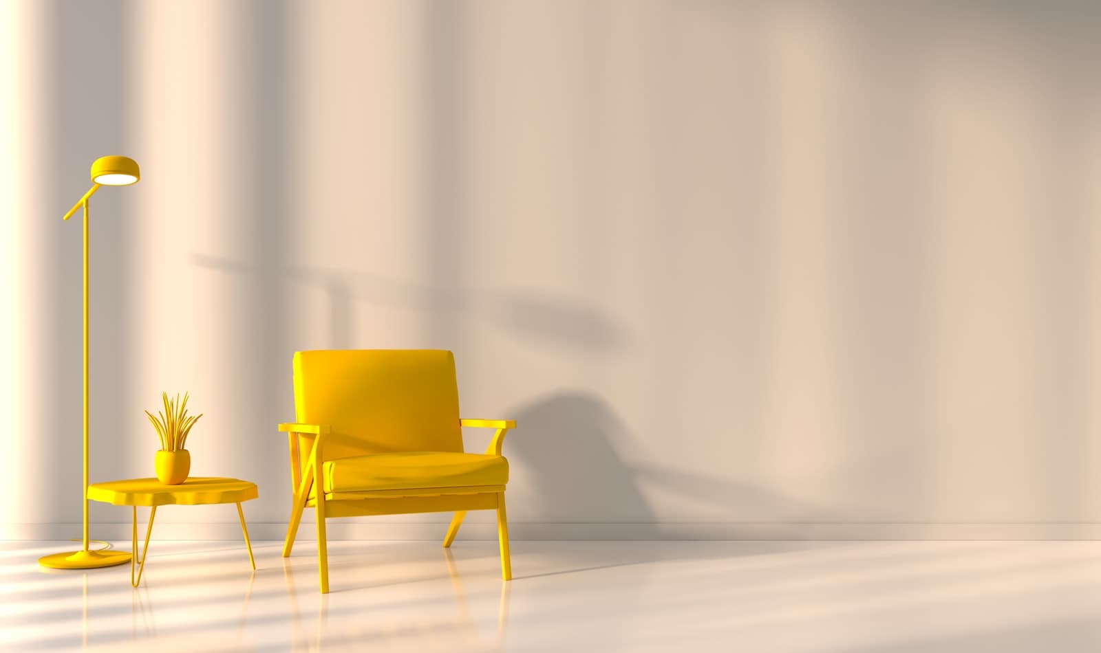 Kayseri — a yellow chair sitting next to a yellow table