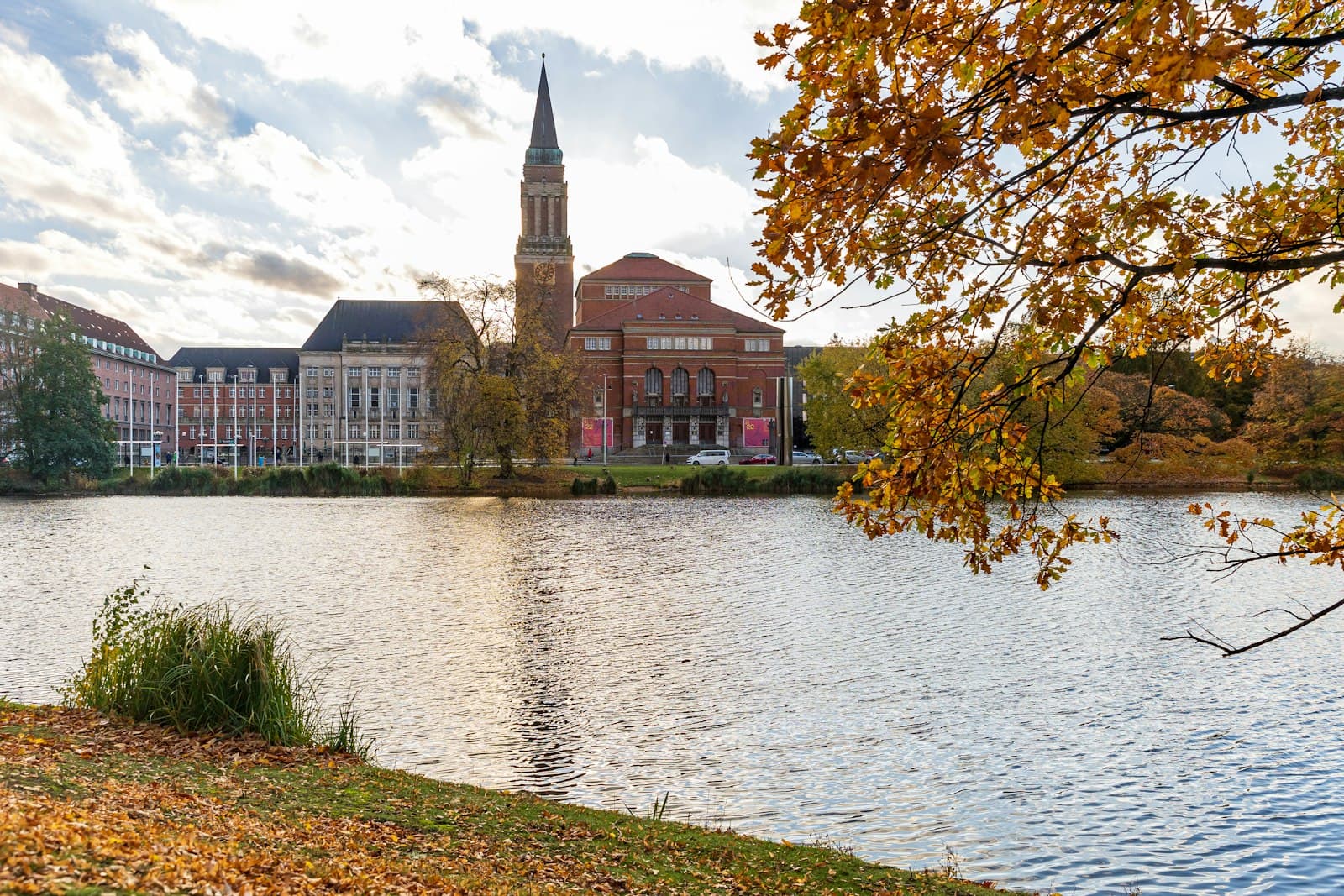 Kiel — a view of a lake with a church in the background