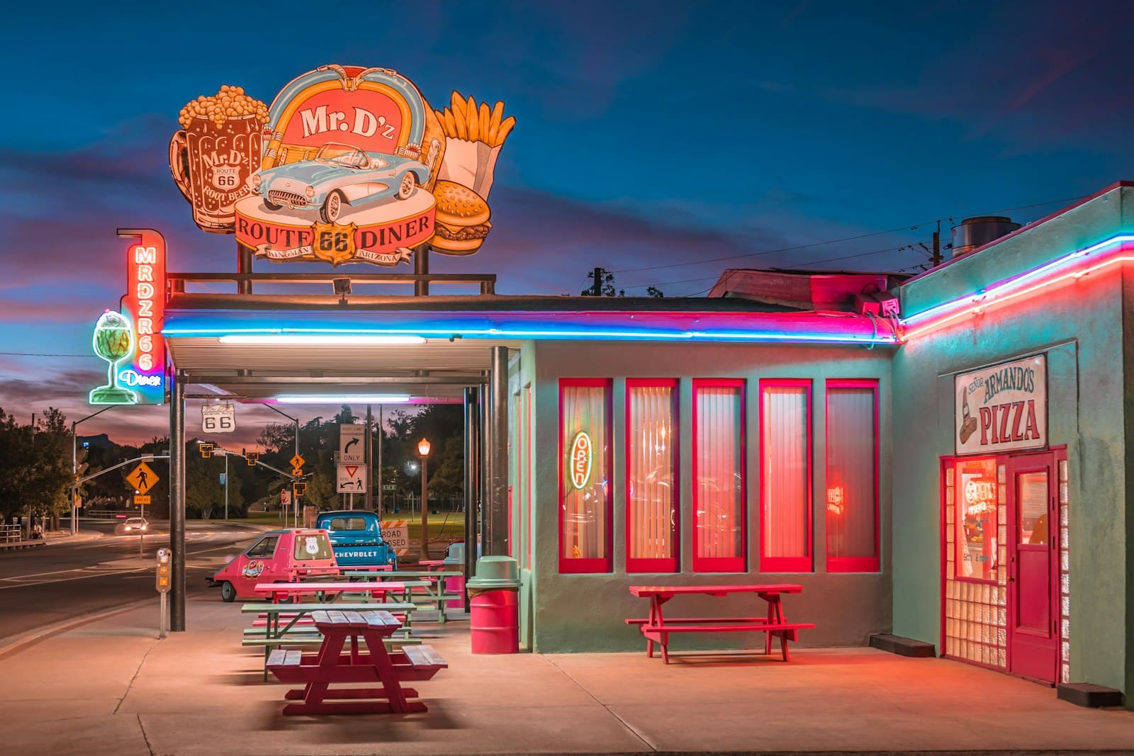 Kingman — Mr.D'z diner illustration
