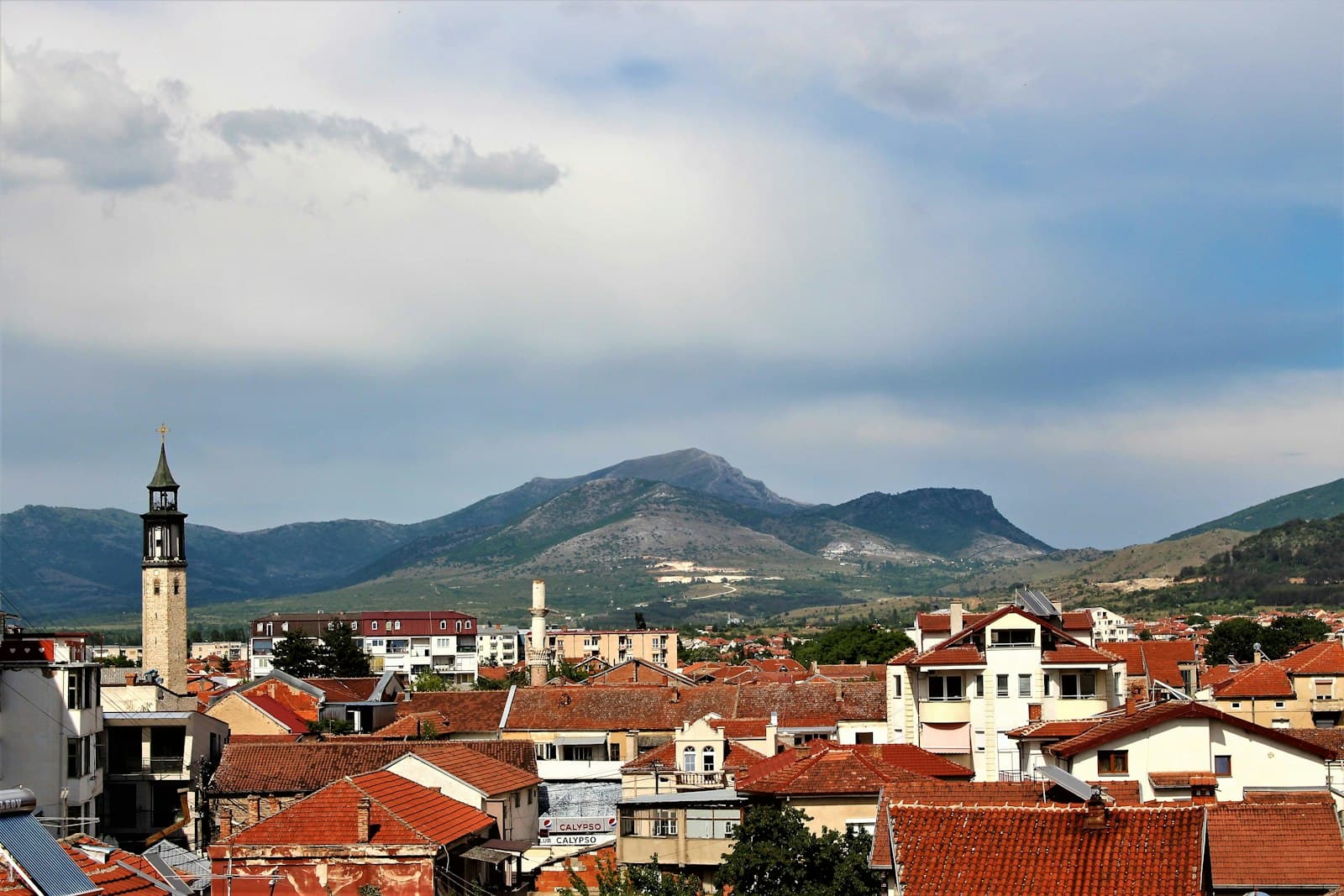 Kratovo — a view of a city with mountains in the background