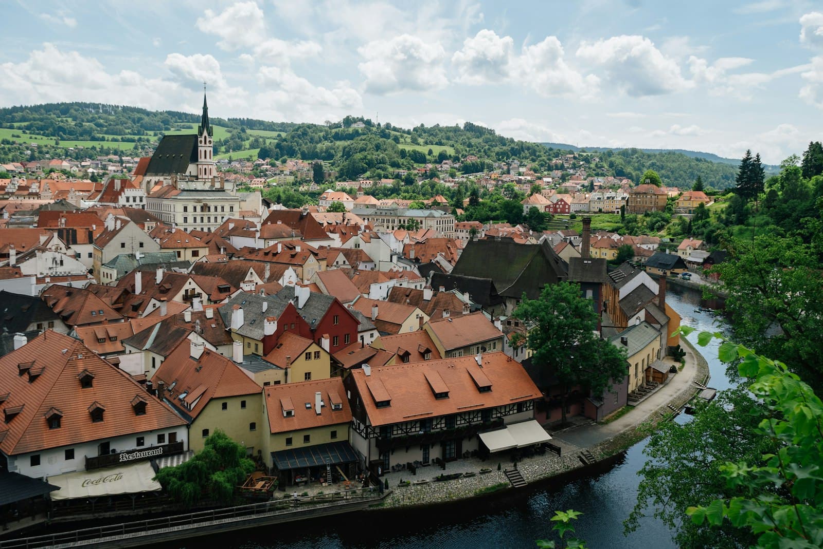 Kutná Hora — a view of a city with a river running through it