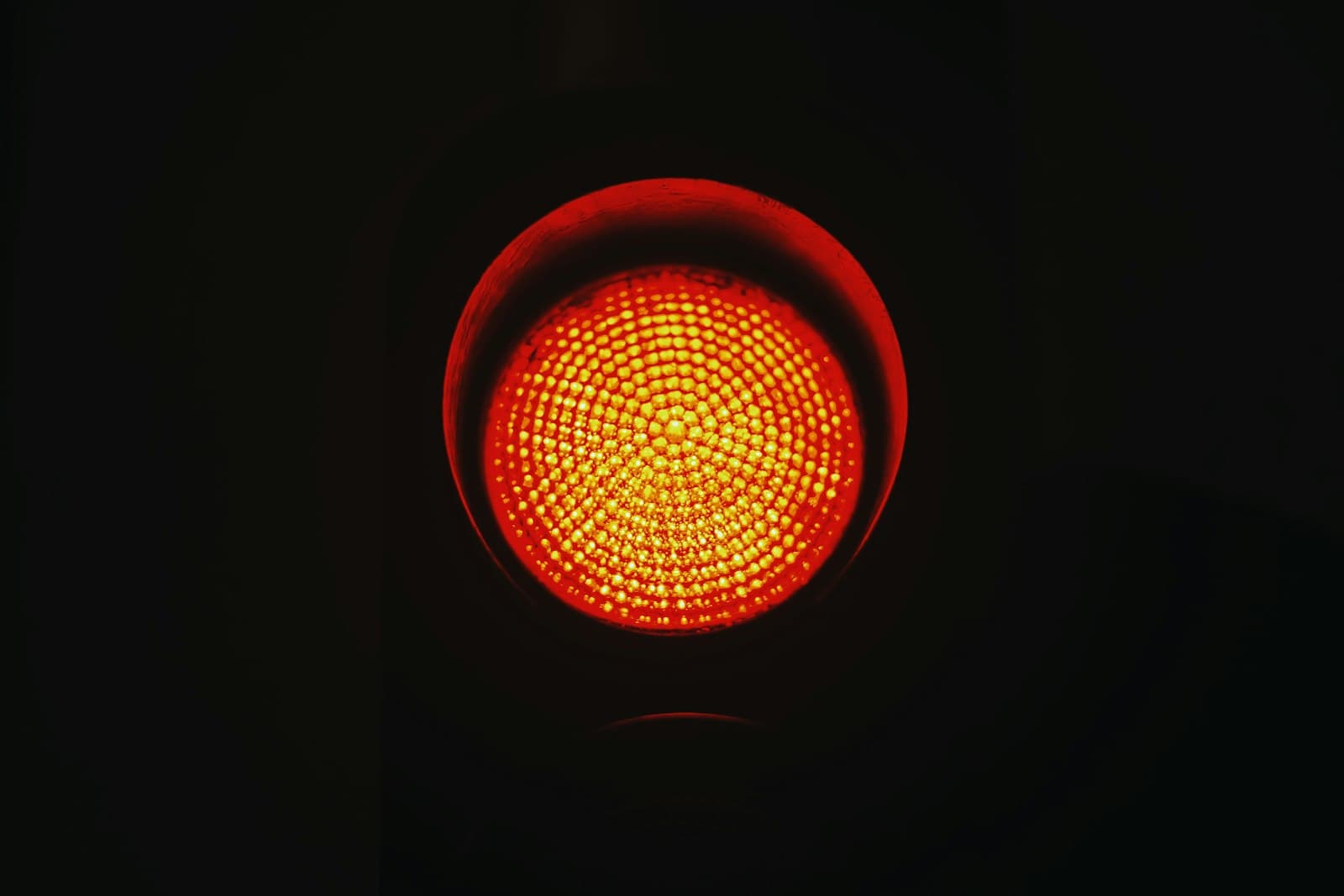 Landerneau — traffic light in red