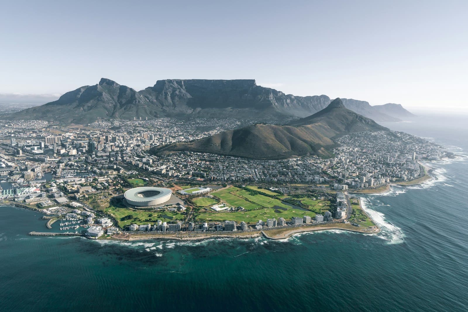 Cape Town — aerial view of city near mountain during daytime