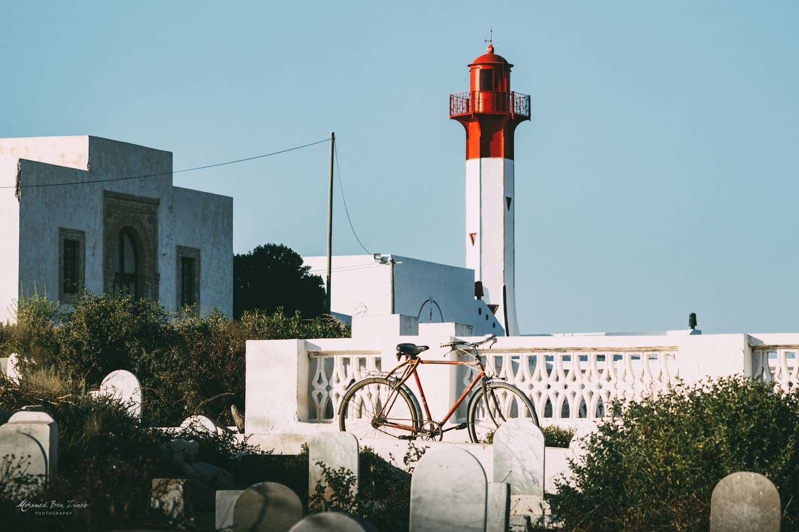 Mahdia — bike parked near gravestones