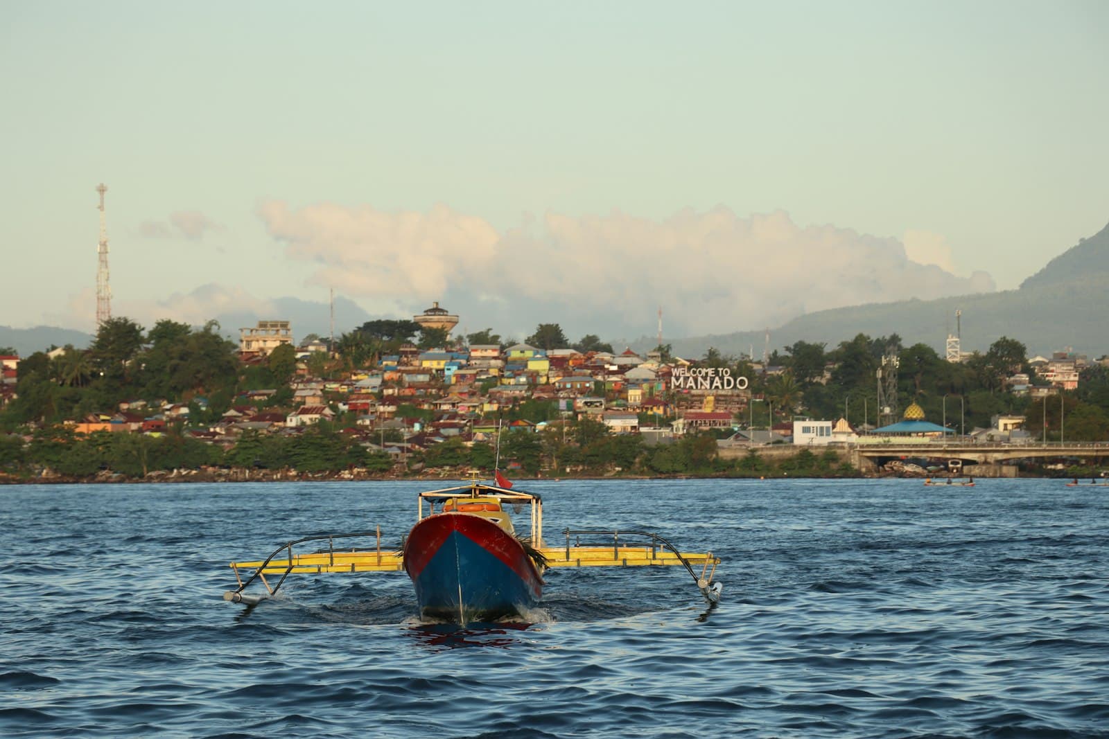 Manado — a boat in the water