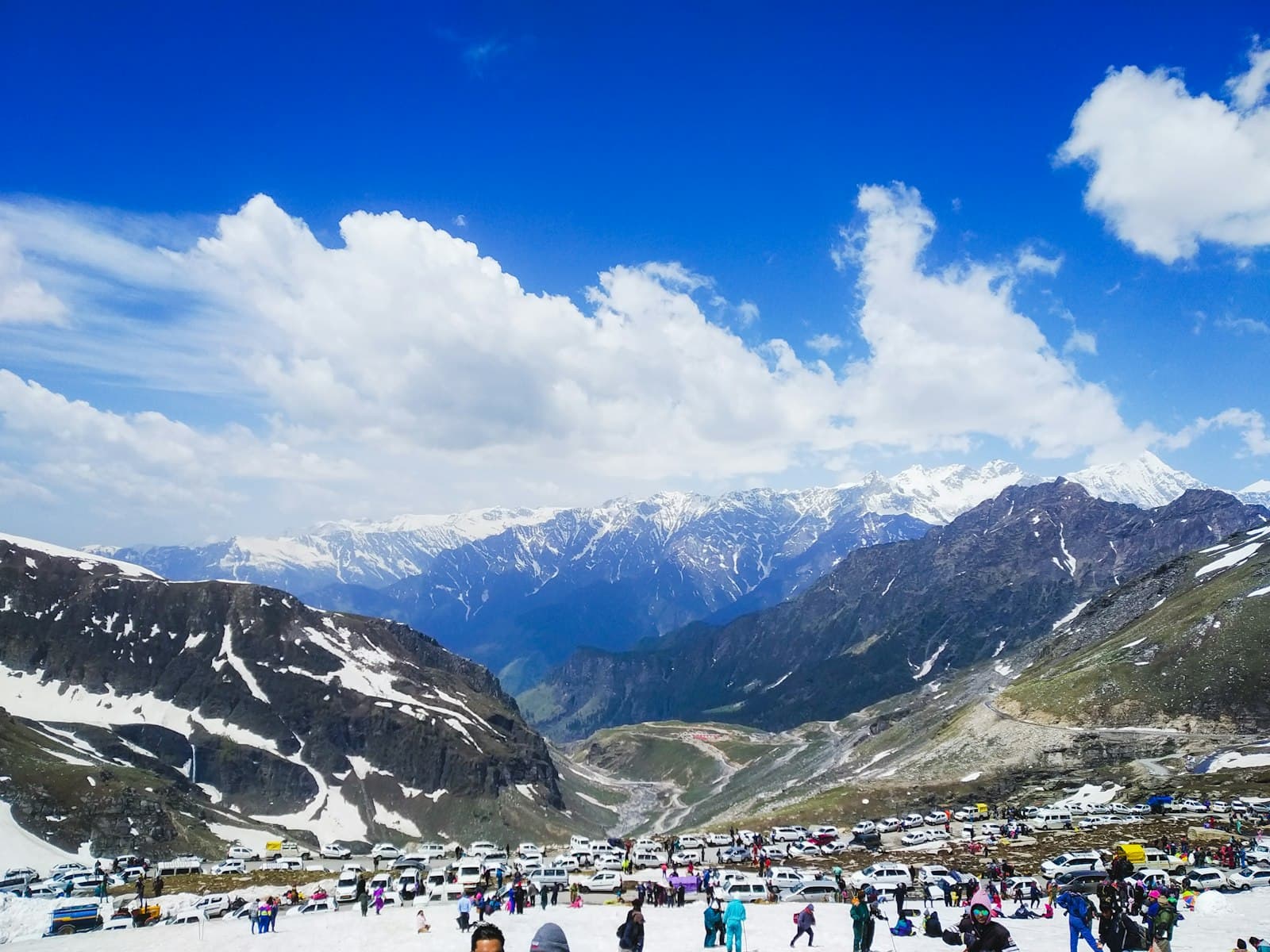 Manali — people on snow covered mountain during daytime