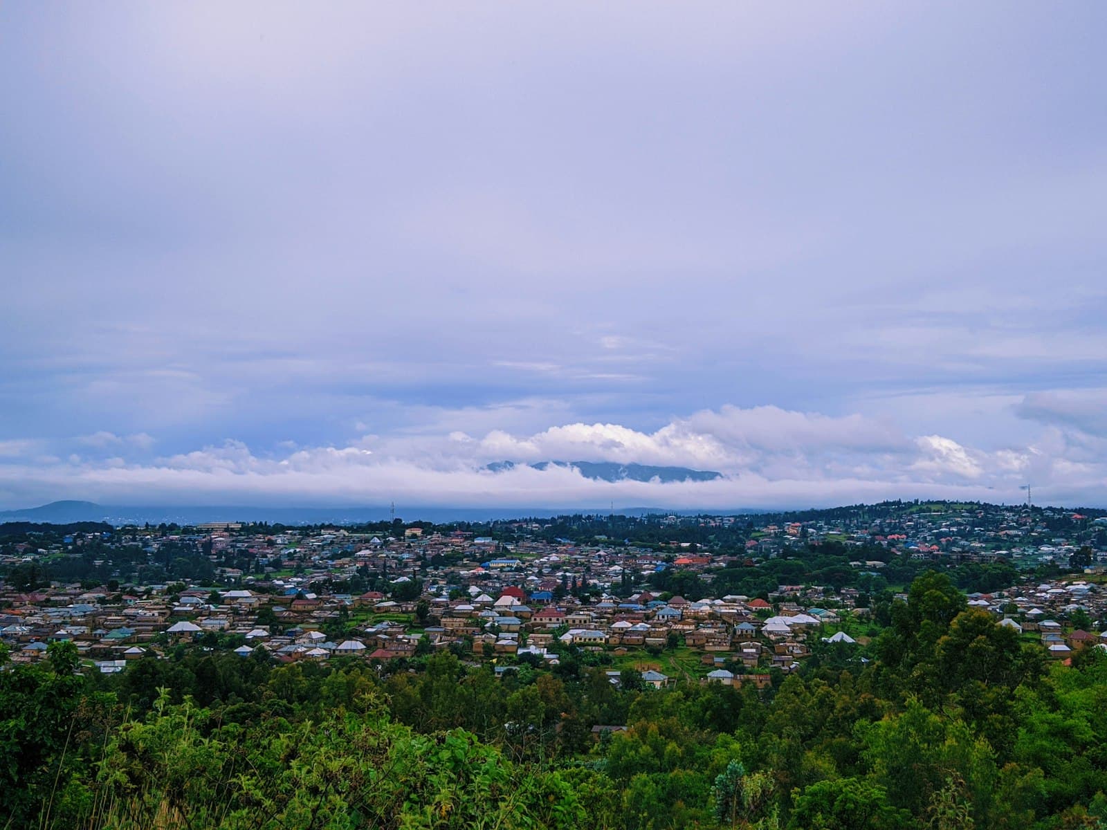 Mbeya — green trees and city buildings under white clouds and blue sky during daytime