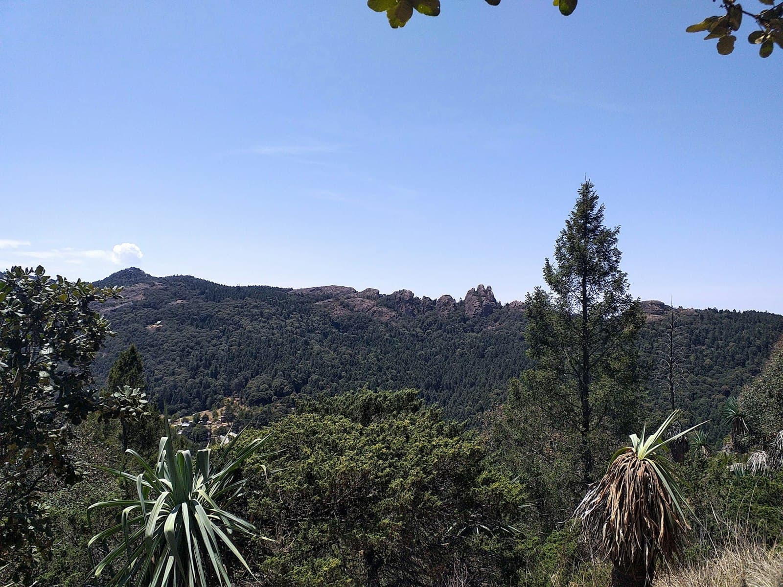 Mineral del Chico — a view of a mountain range from a distance
