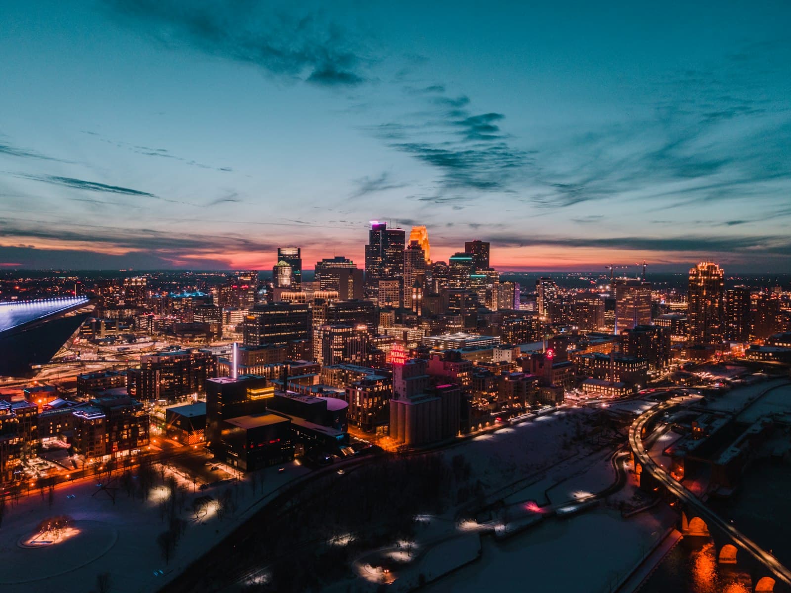 Minneapolis — city with high rise buildings during night time