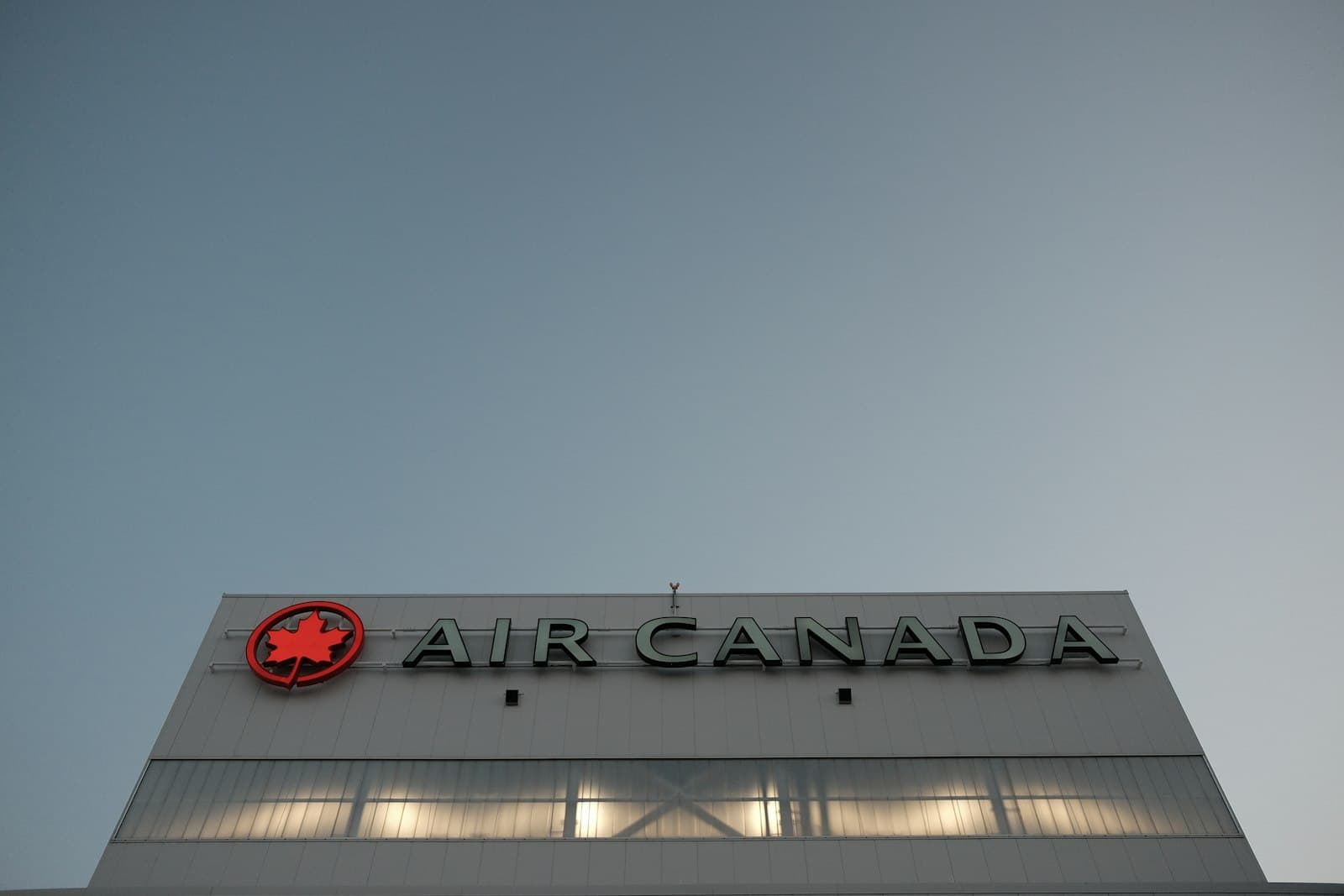 Mississauga — a canadian air canada sign on the side of a building