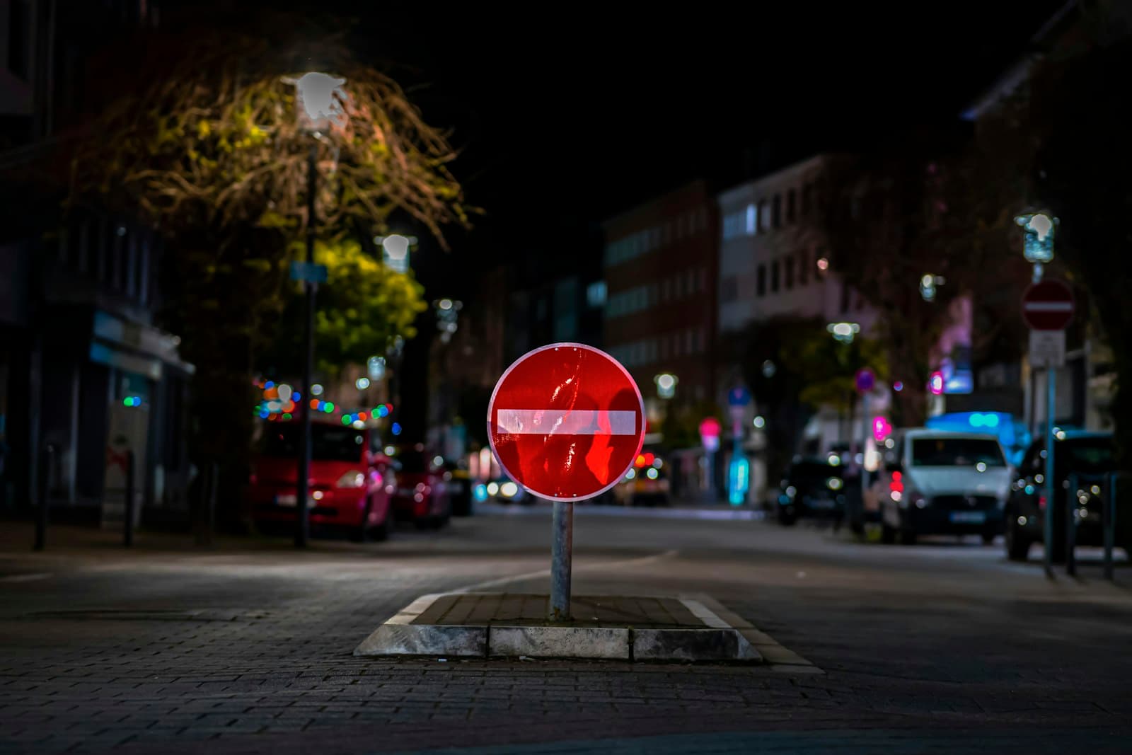 Mönchengladbach — a red stop sign sitting on the side of a road