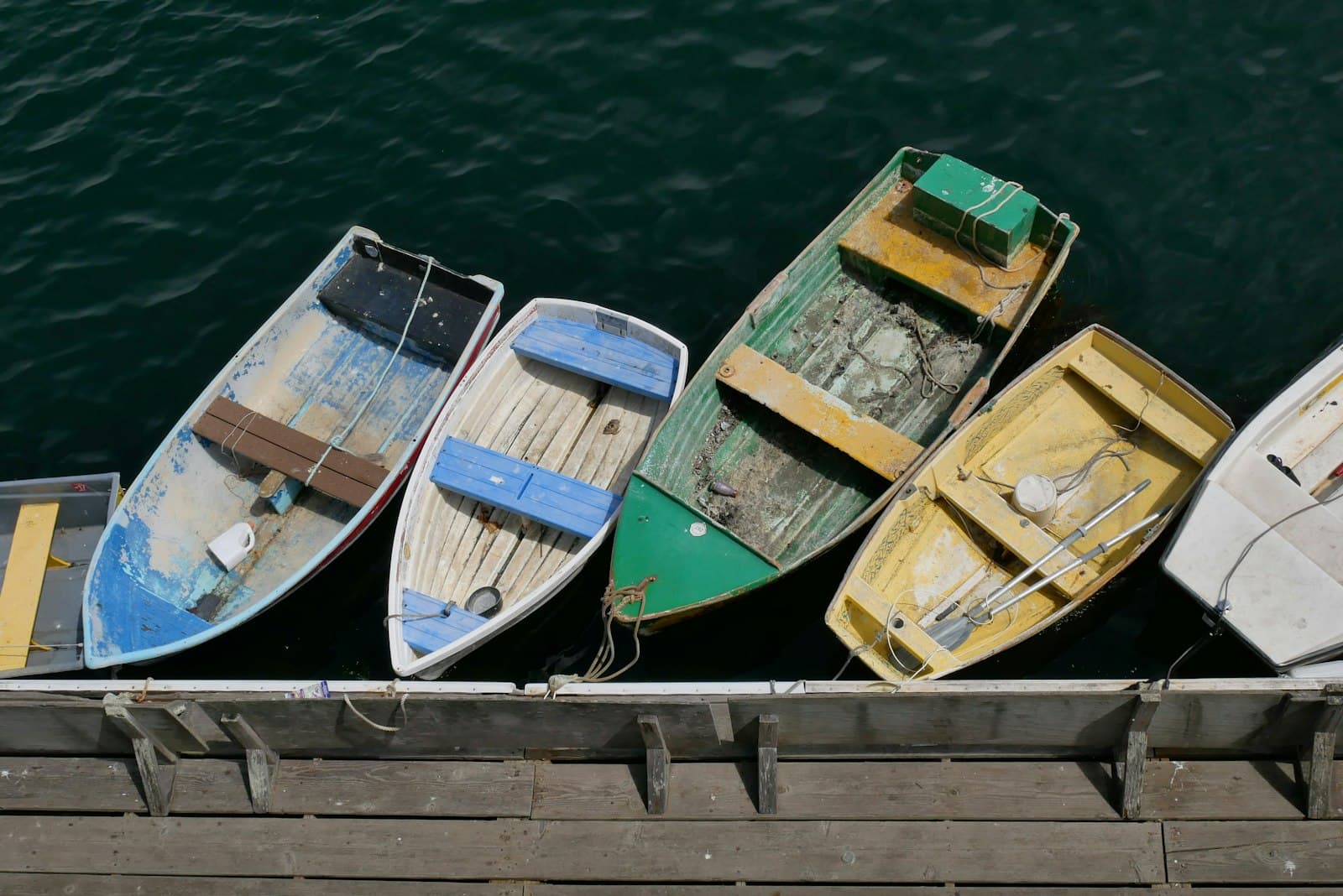 Monterey — five parked motor boats