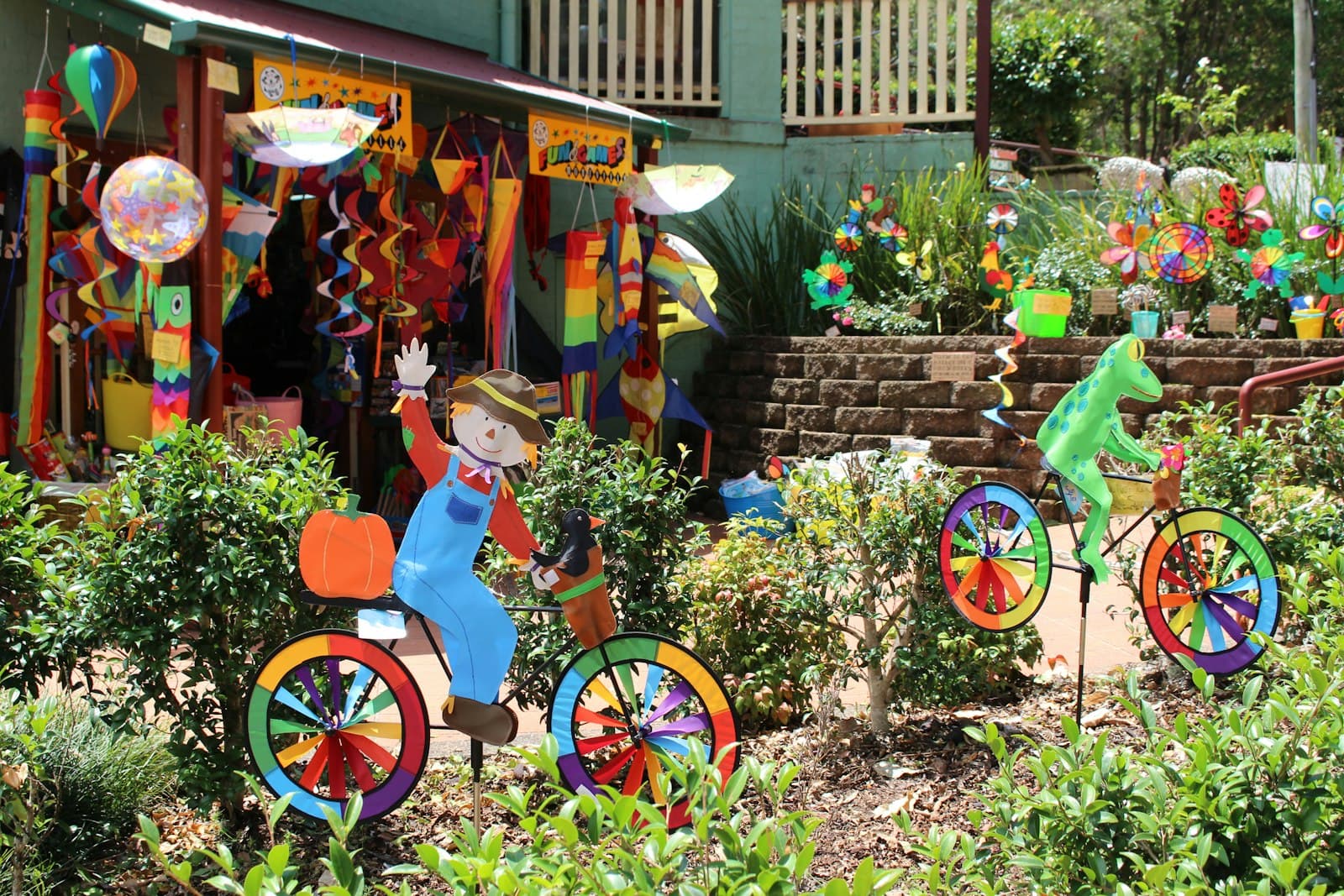 Montville — a group of people riding bikes in front of a building