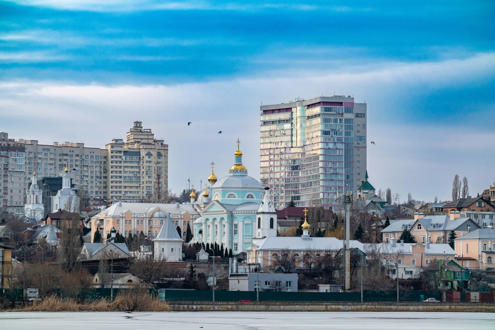 Mozhaysk — a view of a city from across the water