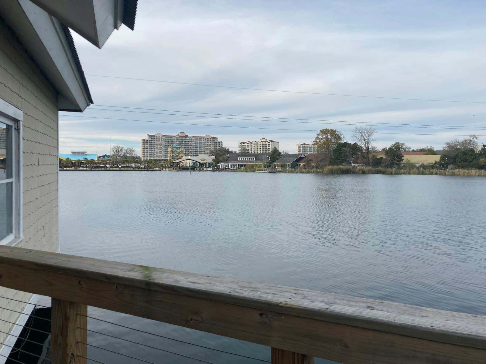 Myrtle Beach — a view of a body of water from a deck