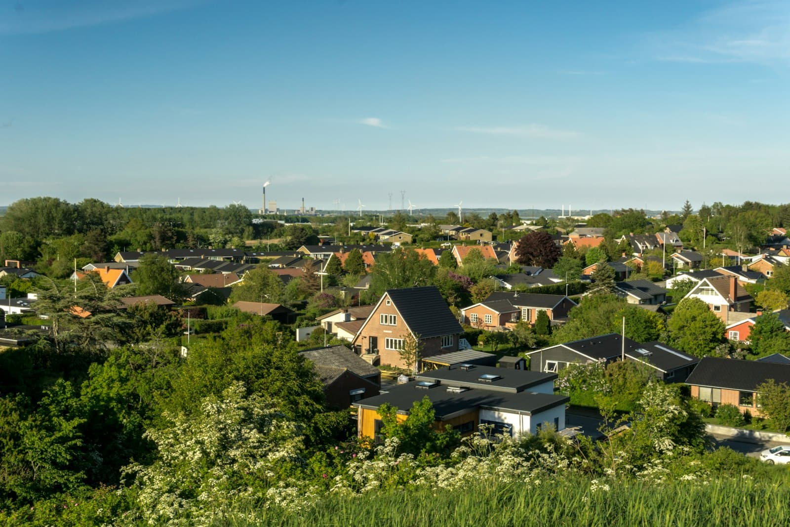 Næstved — aerial view of city during daytime