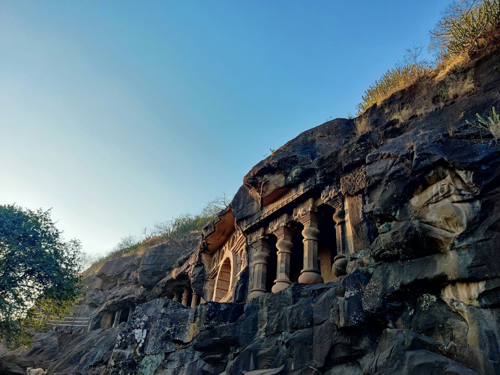 Nashik — a large rock formation with many columns on top of it