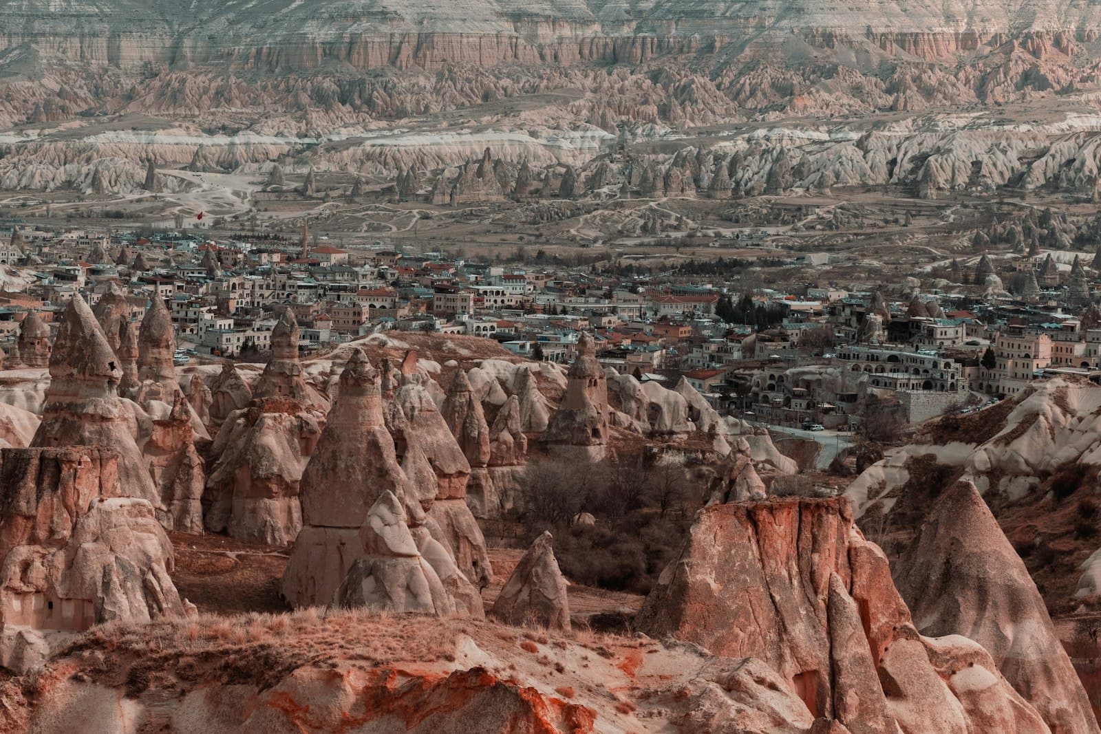 Nevşehir — aerial view of city during daytime