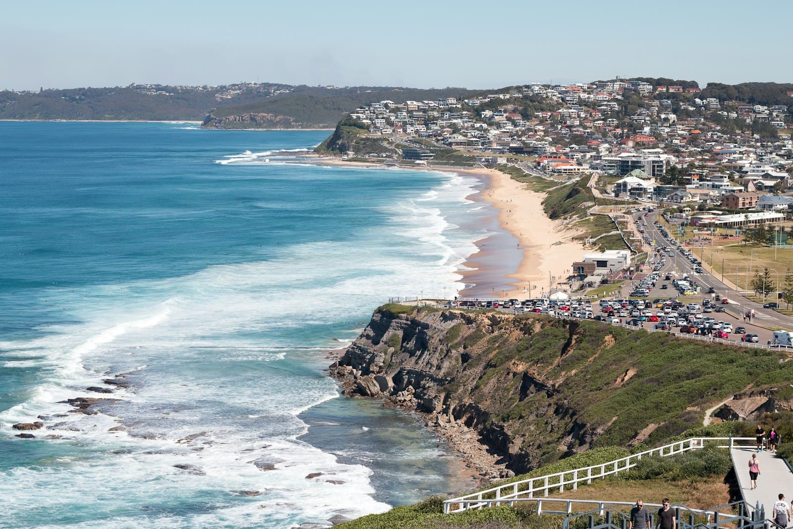 Newcastle — aerial view of city near sea during daytime