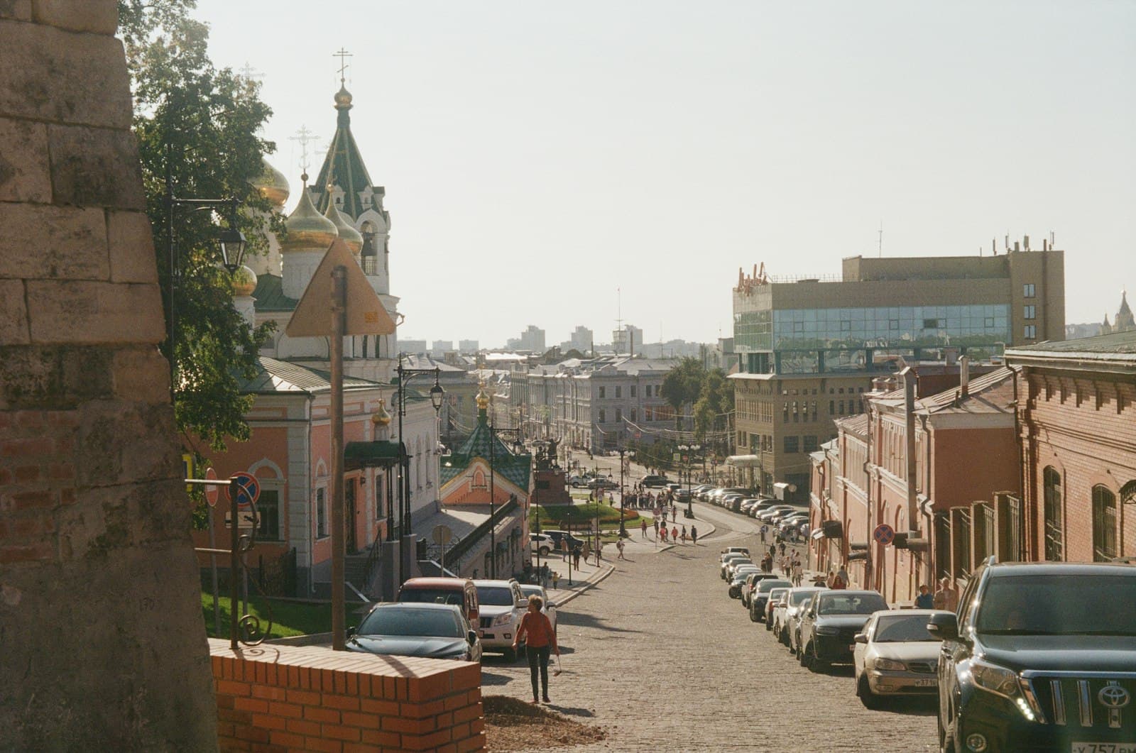 Nizhny Novgorod — a street with cars parked on both sides of it
