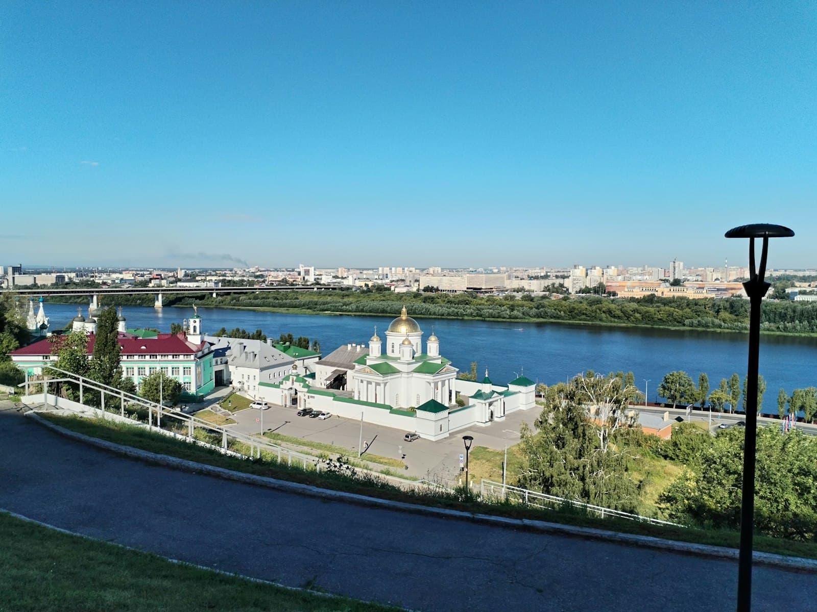 Nizhny Novgorod — A view of a river and a city from a hill