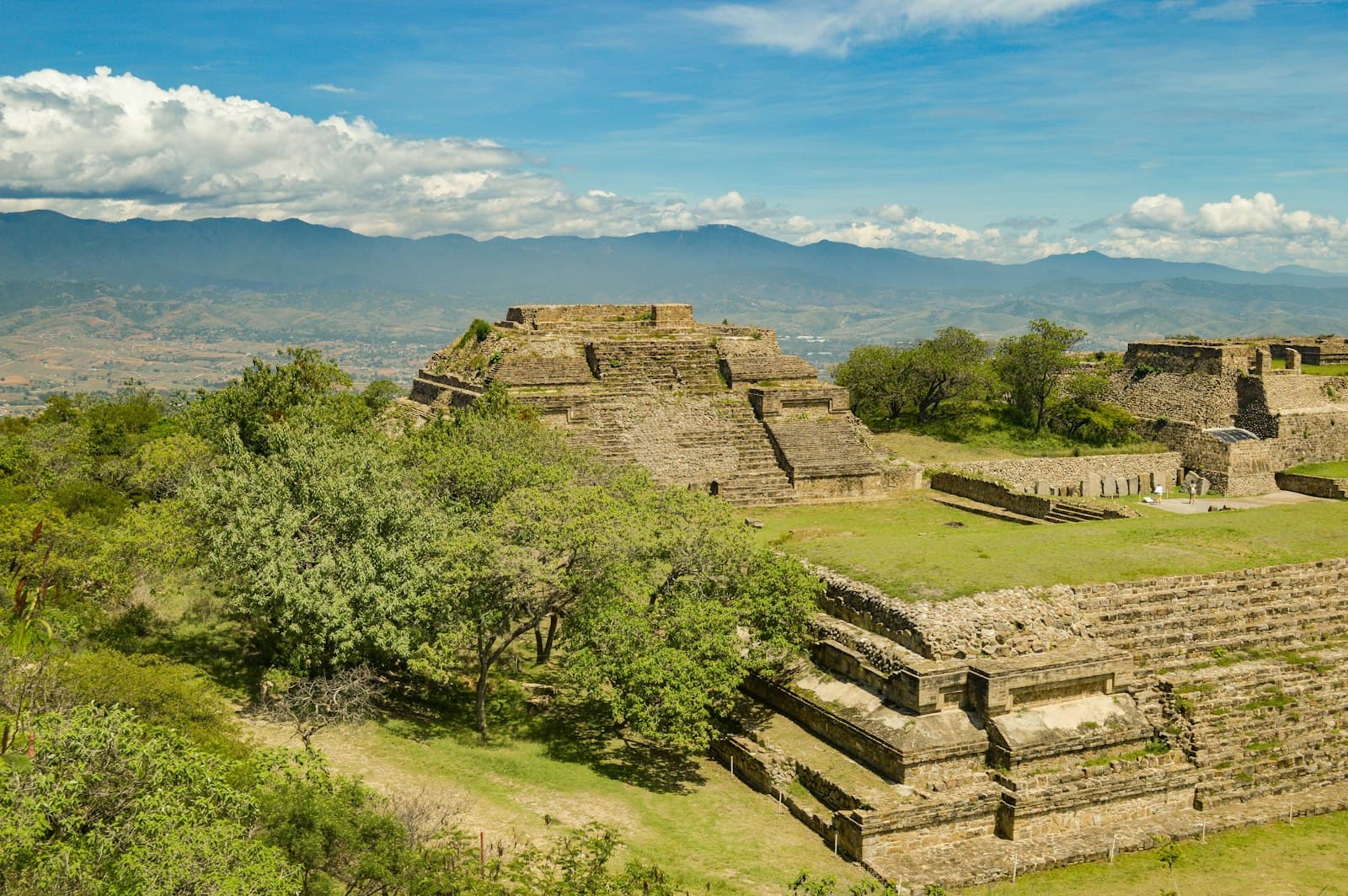 Oaxaca — green trees under blue cloudy sky scenery