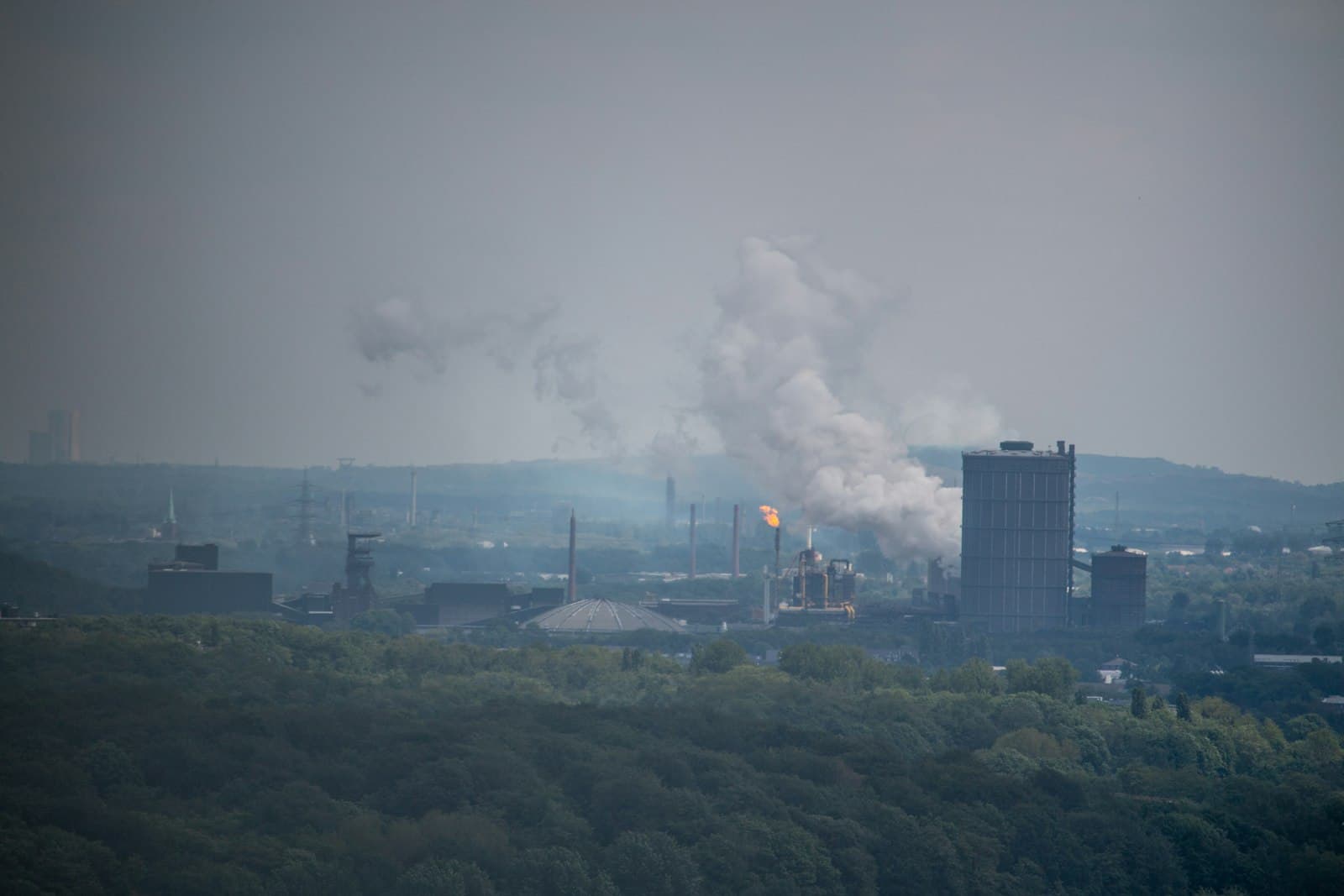 Oberhausen — a city with smoke coming out of it
