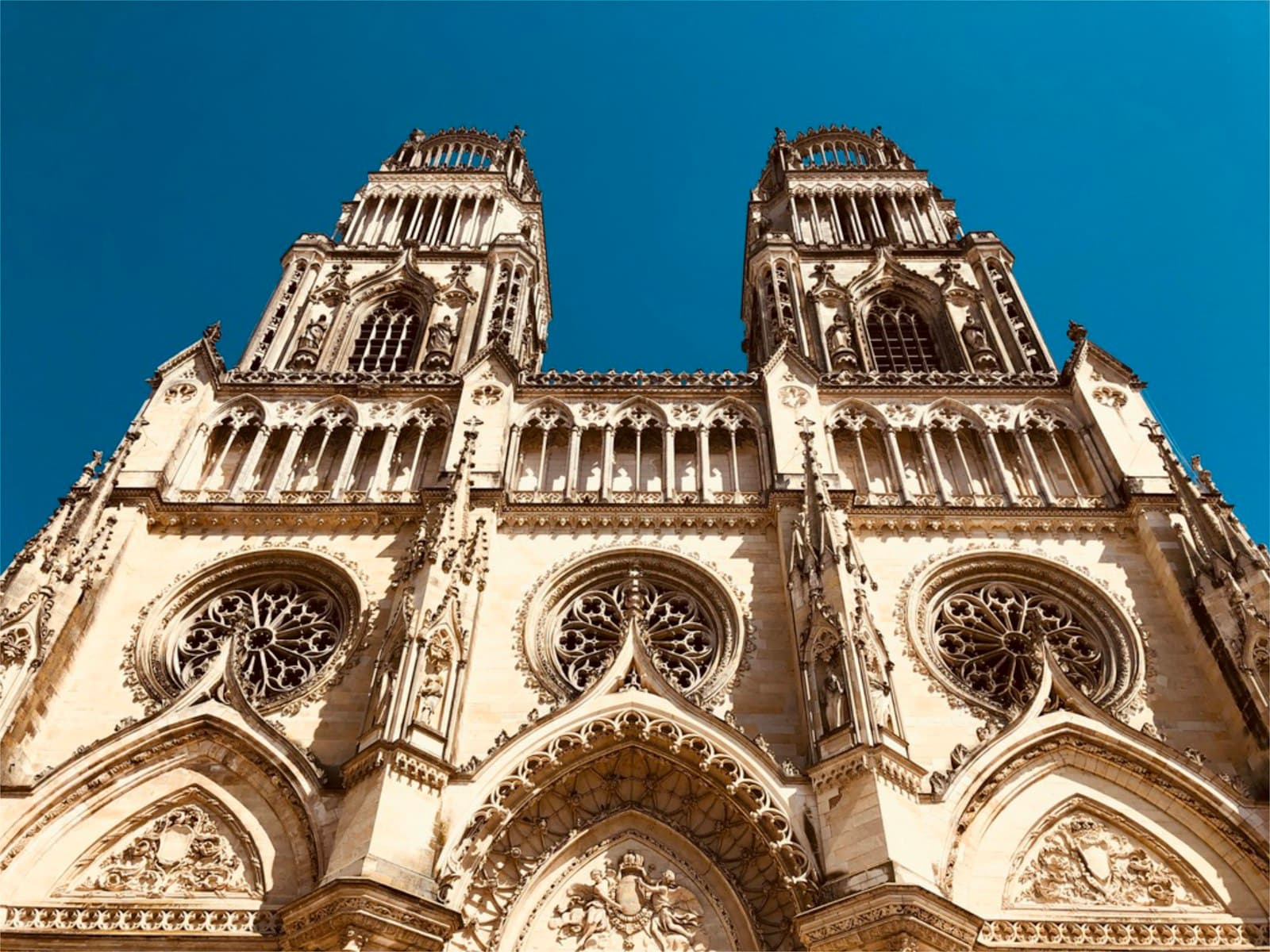 Orléans — a very tall cathedral with a sky in the background