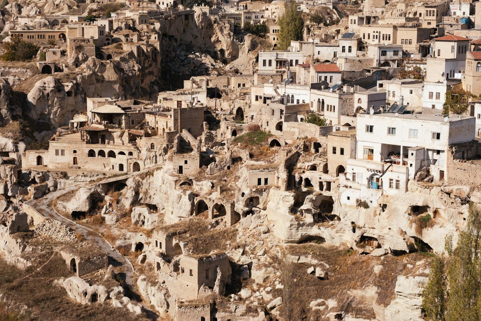 Ortahisar — a large group of buildings that are on a hill