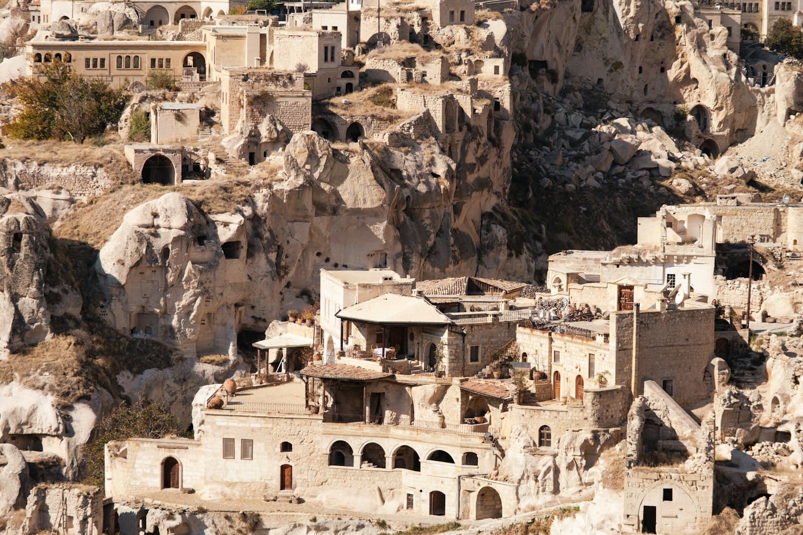 Ortahisar — a village built into the side of a mountain